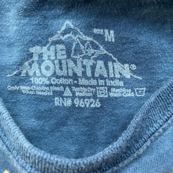 The Mountain Colorful Pug Cotton T-Shirt Size M Blue Multi - Picture 5 of 5